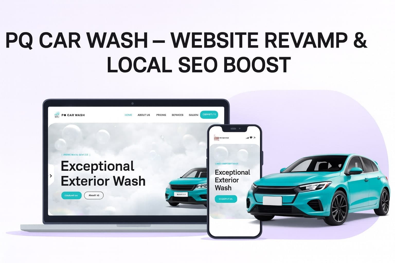 PQ Car Wash — Website Revamp & Local SEO Boost