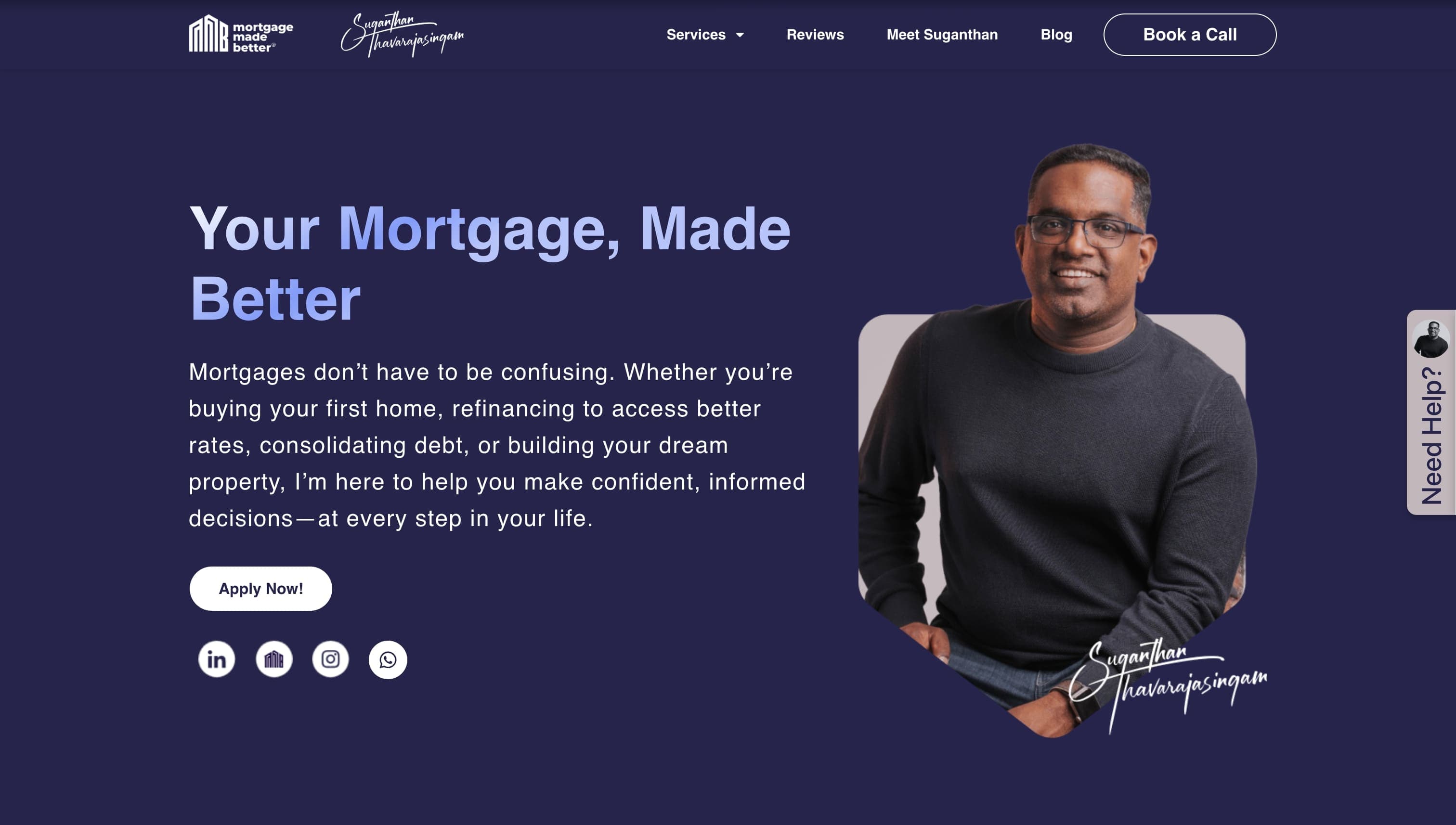 Realtor Suganthan homepage design