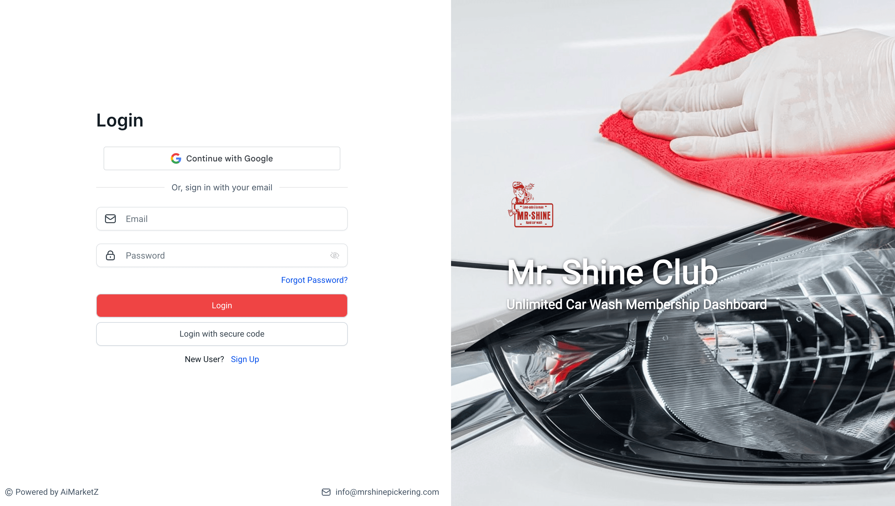 Membership customer portal
